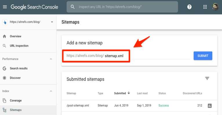 sitemap-search-console