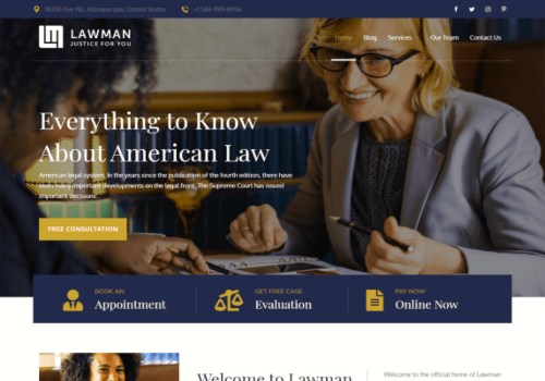 تم Lawman یک قالب بسیار سریع و حرفه ای برای ساخت سایت وکالت و حقوقی می باشد 